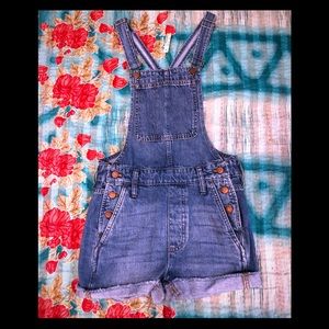Madewell Adirondack overall shorts size xxs